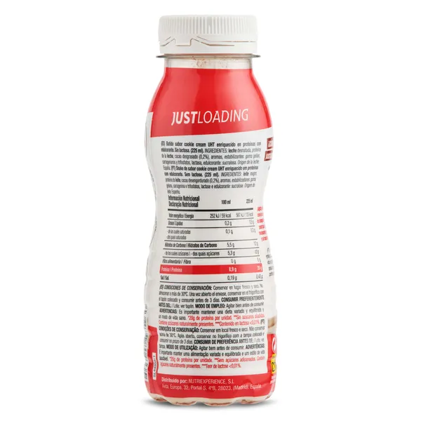 Batido proteico sabor cookie cream Just loading botella 225 ml 2