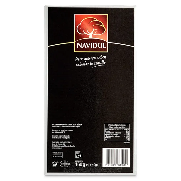 Paleta de cebo ibérica Navidul estuche 4 x 40 g 2