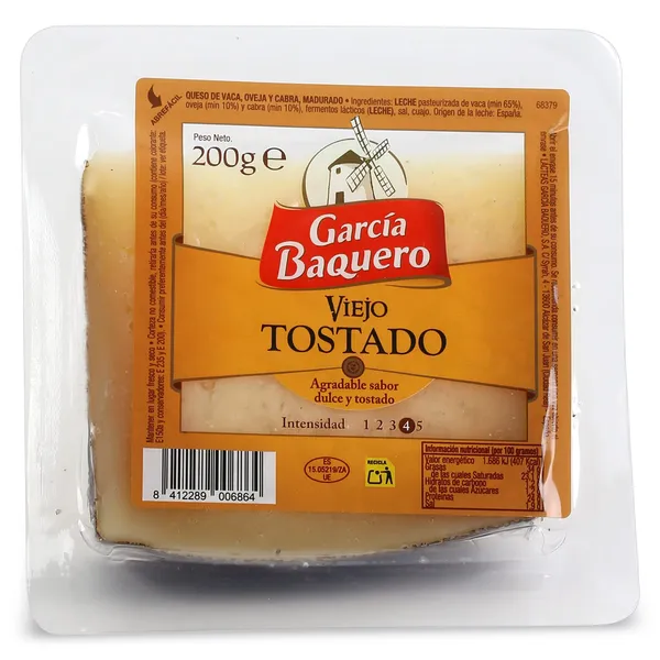 Queso mezcla tostado mezcla García Baquero 200 g 2