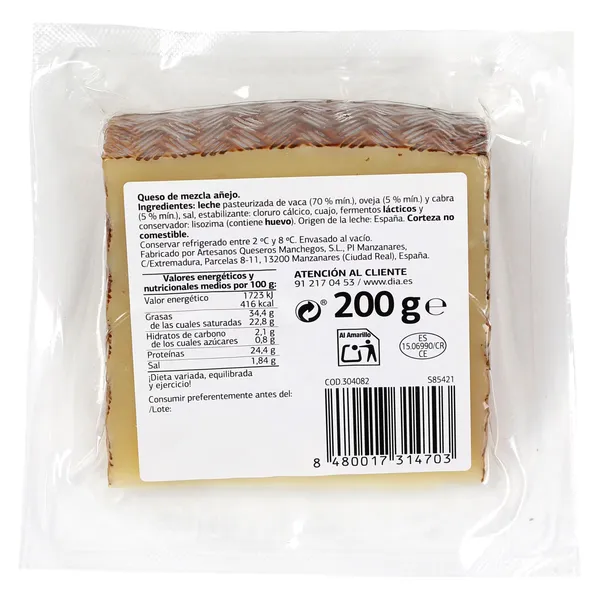 Queso mezcla Descarado Dia El Cencerro 200 g 3