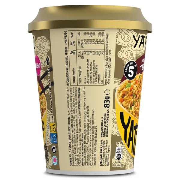 Yarroz con pollo teriyaki Gallina Blanca 84 g 2