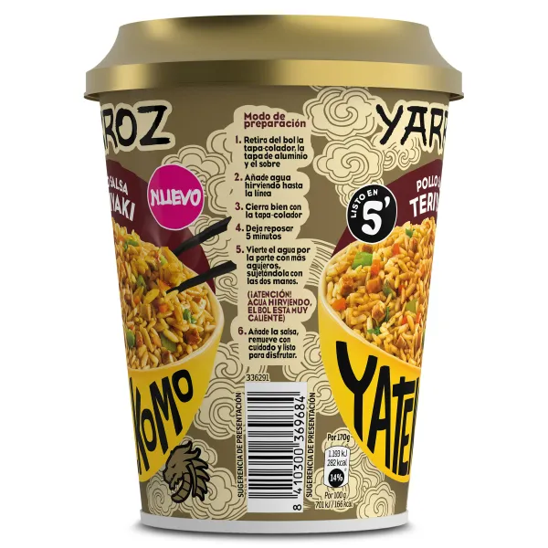 Yarroz con pollo teriyaki Gallina Blanca 84 g 3