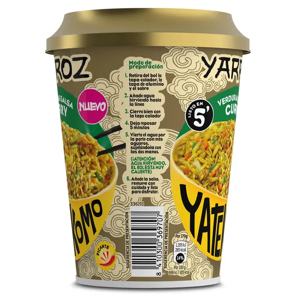 Yarroz con verduras y salsa curry Gallina Blanca 82 g 3