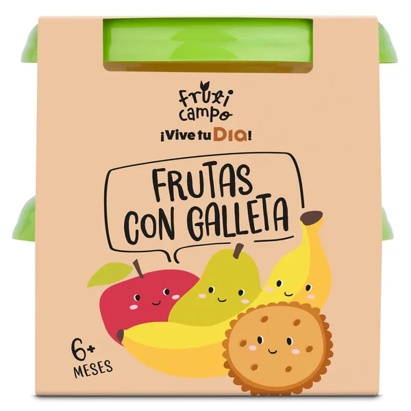 Puré de frutas con galleta Dia Fruticampo pack 2 x 130 g 2