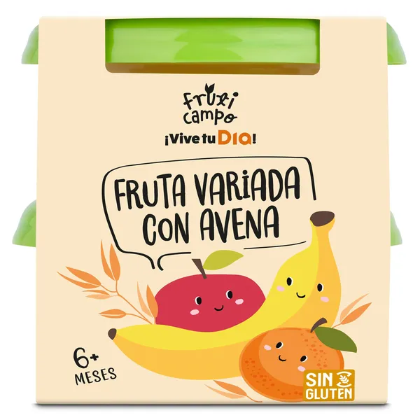 Puré de fruta variada con avena Dia Fruticampo pack 2 x 130 g 2