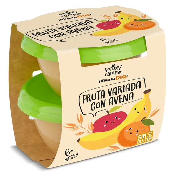 Puré de fruta variada con avena Dia Fruticampo pack 2 x 130 g 3