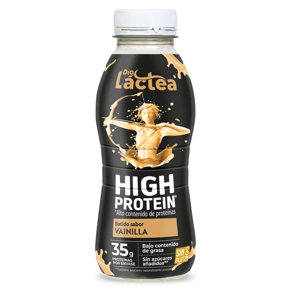 Batido alto en proteínas sabor vainilla Dia Láctea botella 330 ml 2