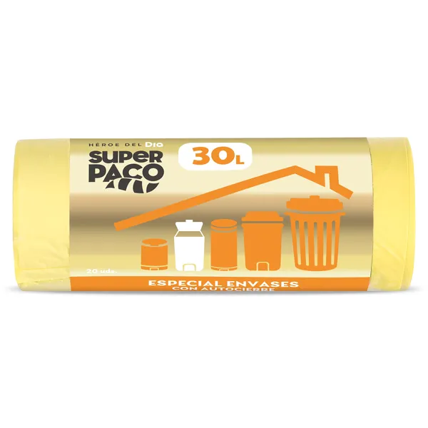 Bolsa de basura 30 L para envases con autocierre Dia Super Paco 20 unidades 2