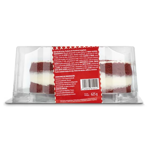 Tarta red velvet congelada San Martín bandeja 625 g 3