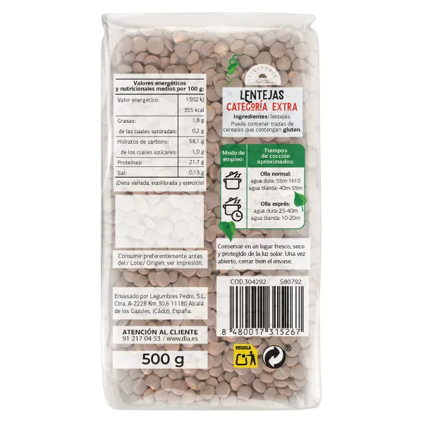 Lentejas Dia Vegecampo 500 g 3