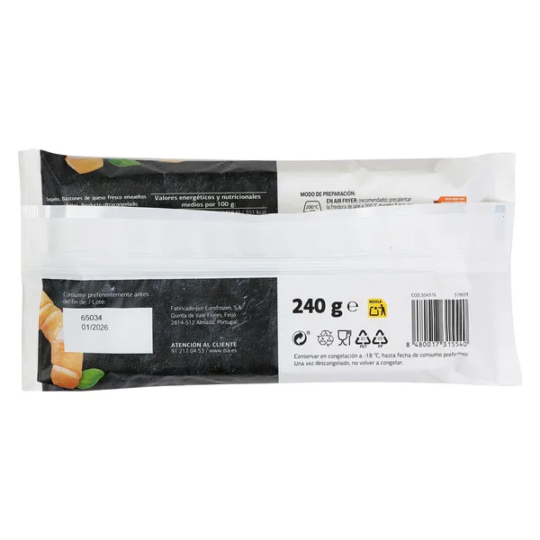 Tequeños de queso Dia Al Punto 240 g 4