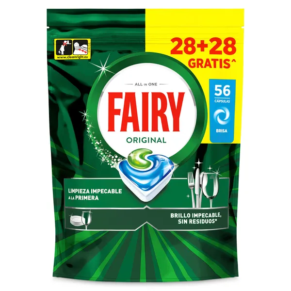 Pastillas lavavajillas Fairy 56 unidades 2