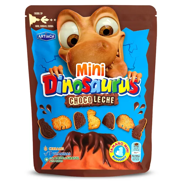 Mini galletas choco leche Artiach Dinosaurus bolsa 120 g