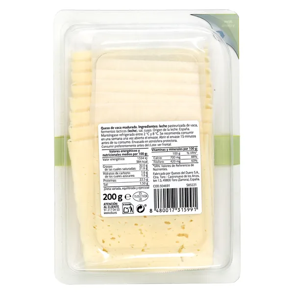 Queso tierno de vaca Dia El Cencerro 200 g 2