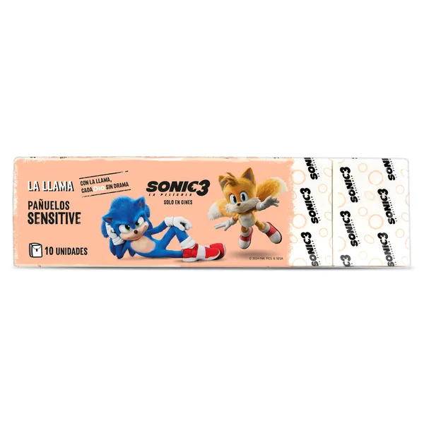 Pañuelos pocket blancos Sonic La Llama Dia paquete 10 unidades 2