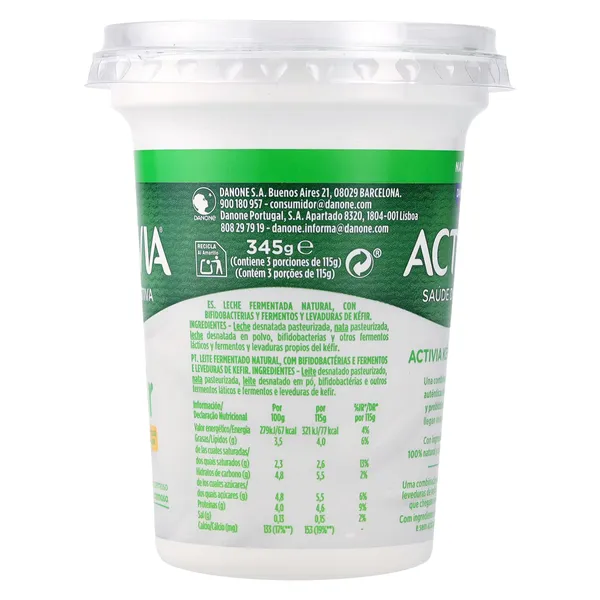 Kéfir Activia vaso 345 g 2