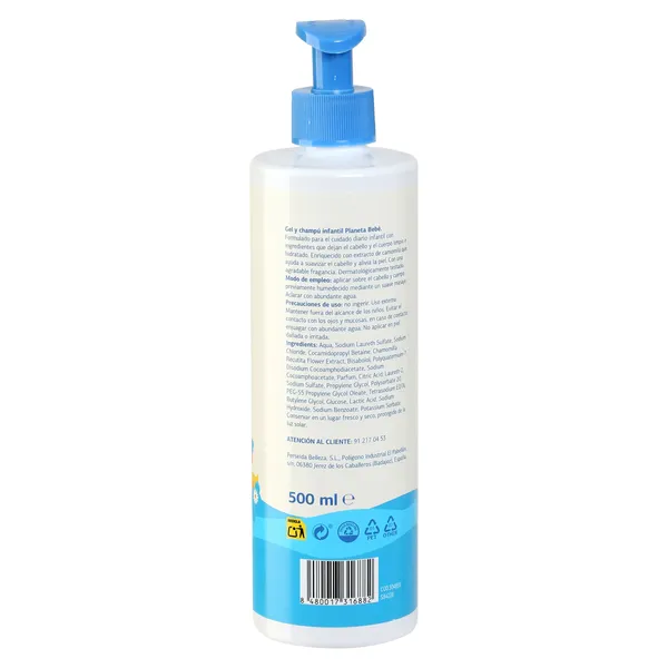 Gel y champú infantil Dia Planeta Bebé 500 ml 3