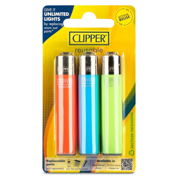 Mechero recargable Clipper 3 unidades 2