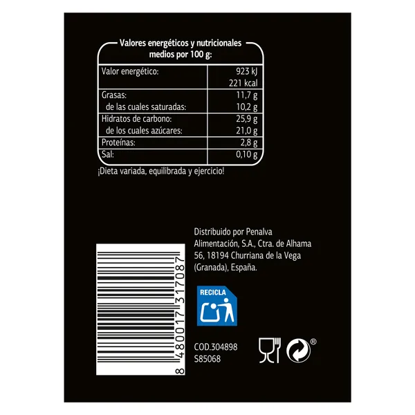 Helado leche merengada Temptation de Dia tarrina 350 g 4