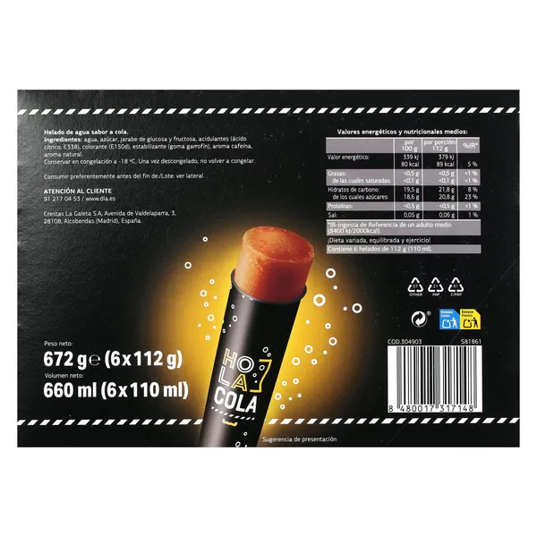 Polos sabor Hola Cola Dia Temptation 6 x 112 g 4