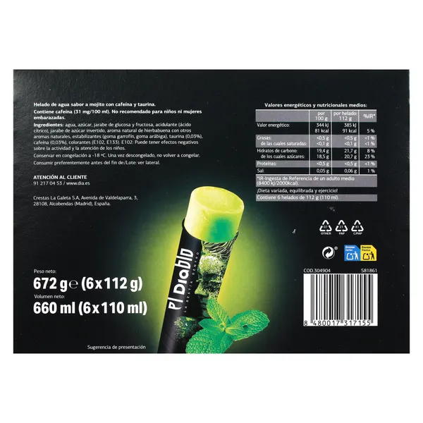 Polos sabor mojito Dia Temptation 6 x 112 g 4
