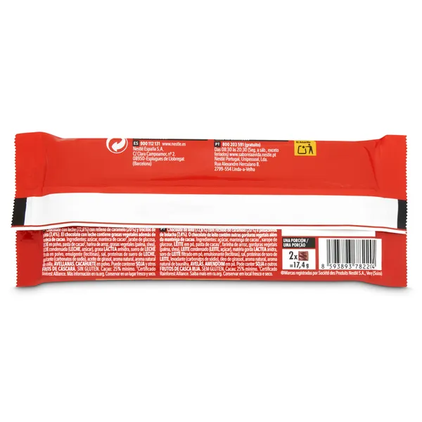 Chocolate con leche relleno de galleta y caramelo Nestlé Extrafino 87 g 3