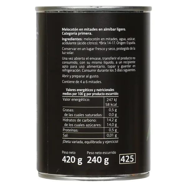 Melocotón en almíbar Dia Fruticampo 240 g 3