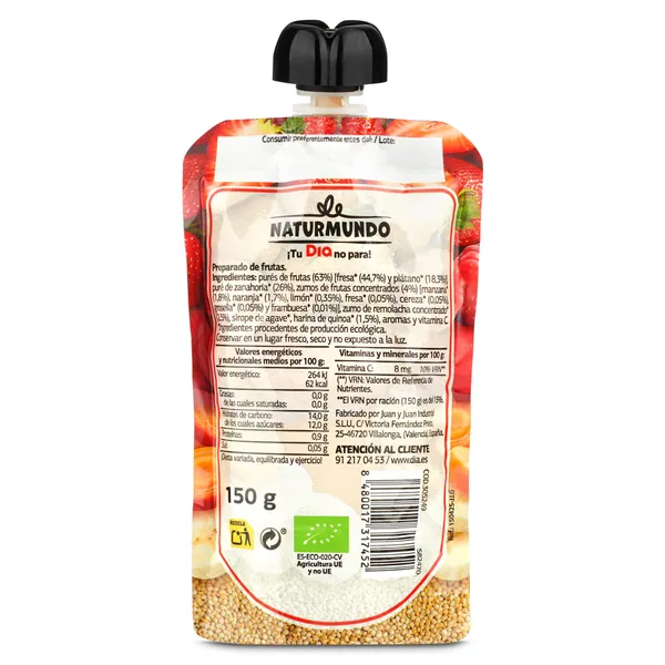 Smoothie antioxidante Dia Naturmundo bolsa 150 ml 2