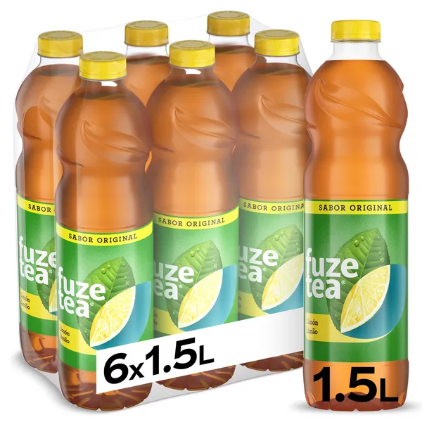 Refresco de té limón sabor original Fuze tea pack 6 x 1.5 L