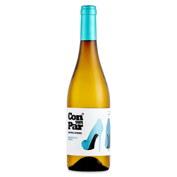 Vino blanco sauvignon Con un par botella 75 cl