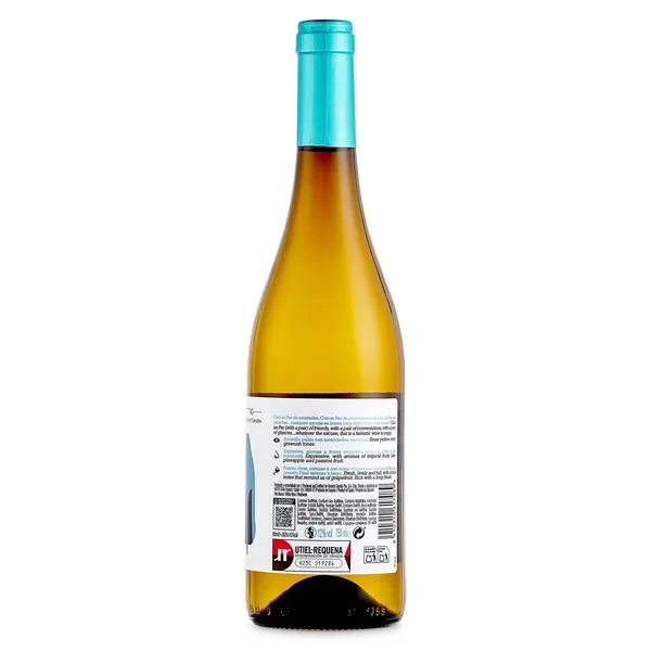Vino blanco sauvignon Con un par botella 75 cl 2