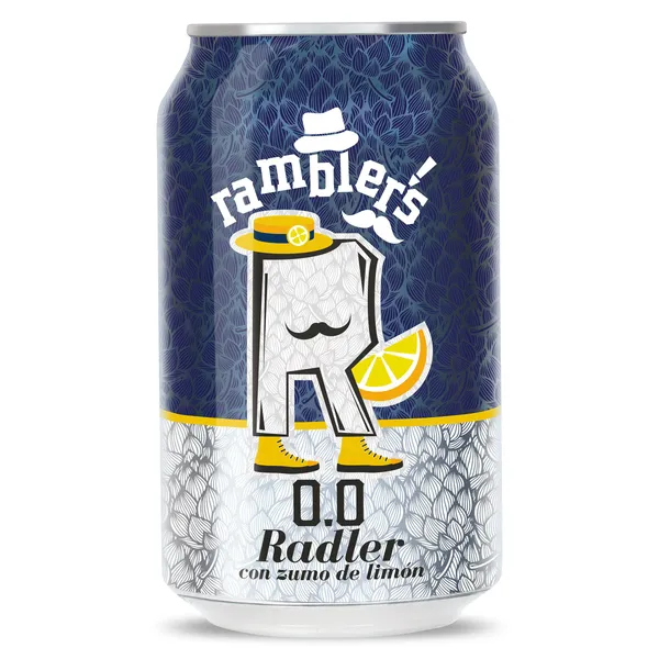 Cerveza radler sin alcohol Dia Ramblers pack 12 x 33 cl 2