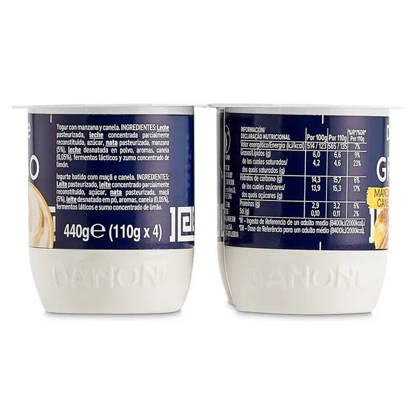Yogur griego sabor manzana y canela pack 4 x 120 g 3