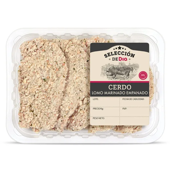 Lomo de cerdo empanado Selección de Dia 450 g aprox. 2