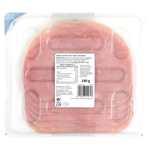 Jamón cocido extra Dia Nuestra Alacena 180 g 3