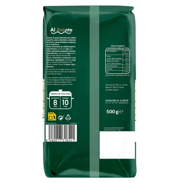 Pajarita vegetal Al Diante Dia bolsa 500 g 2