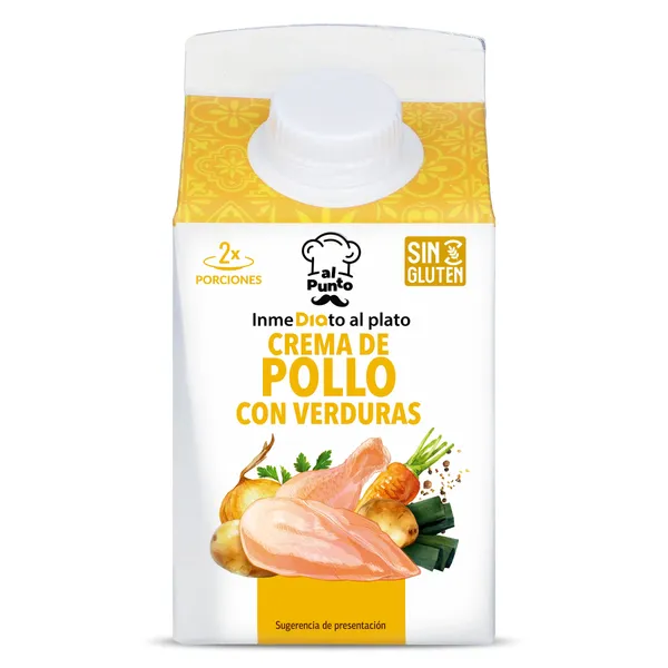 Crema de pollo con verduras Dia Al Punto 500 ml 2