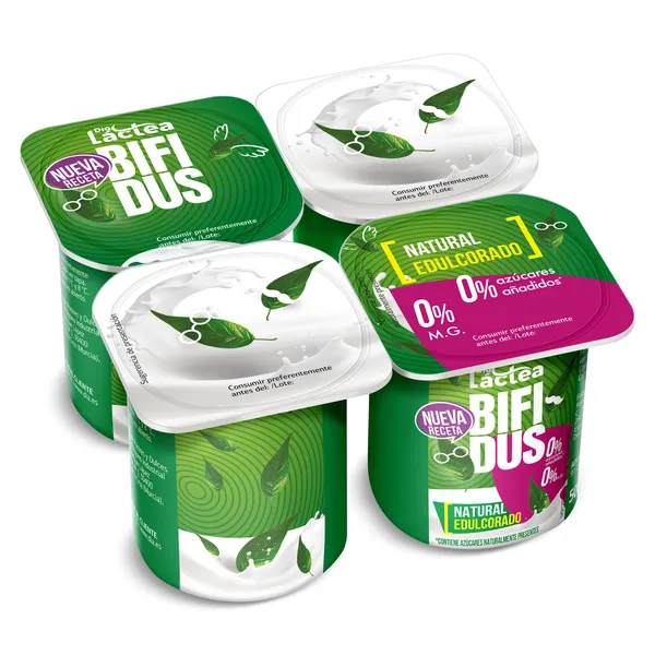 Bífidus natural edulcorado doble 0% Dia Láctea pack 4 x 125 g