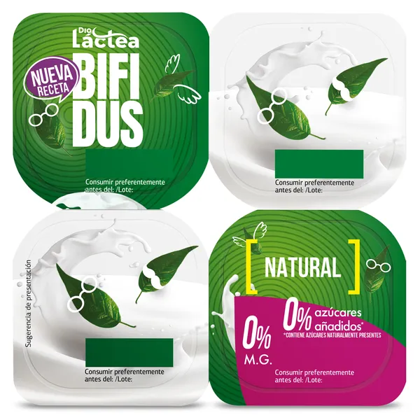 Bífidus natural doble 0% Dia Láctea pack 4 x 125 g 2