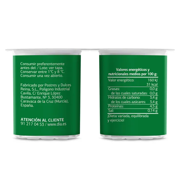 Bífidus natural doble 0% Dia Láctea pack 4 x 125 g 3