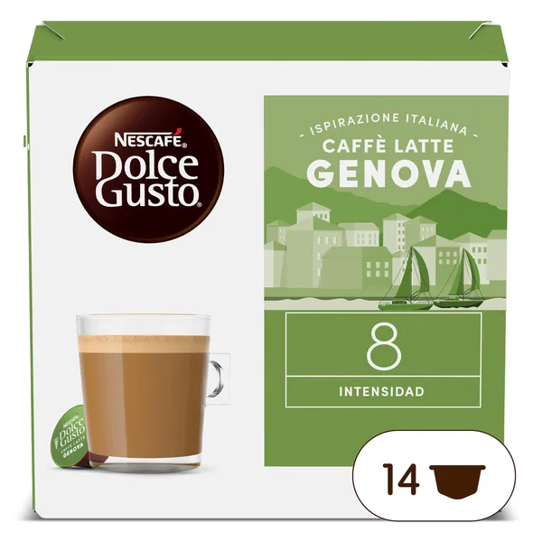Café con leche en cápsulas Genova Nescafé Dolce Gusto caja 14 unidades