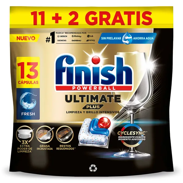 Pastillas lavavajillas ultimate Finish 13 unidades 2