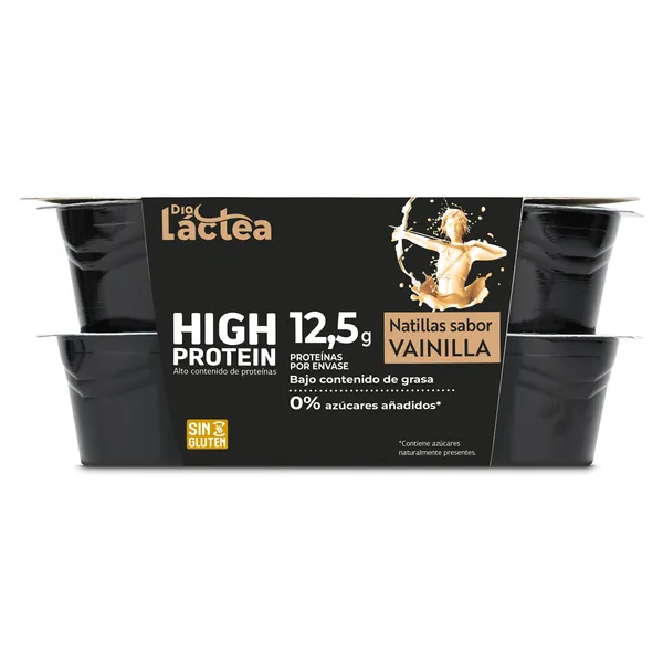 Natillas sabor vainilla alta en proteínas Dia Láctea pack 4 x 125 g 2