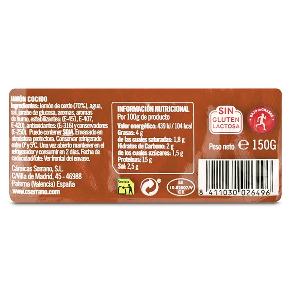 Jamón cocido en dados Serrano 150 g 4