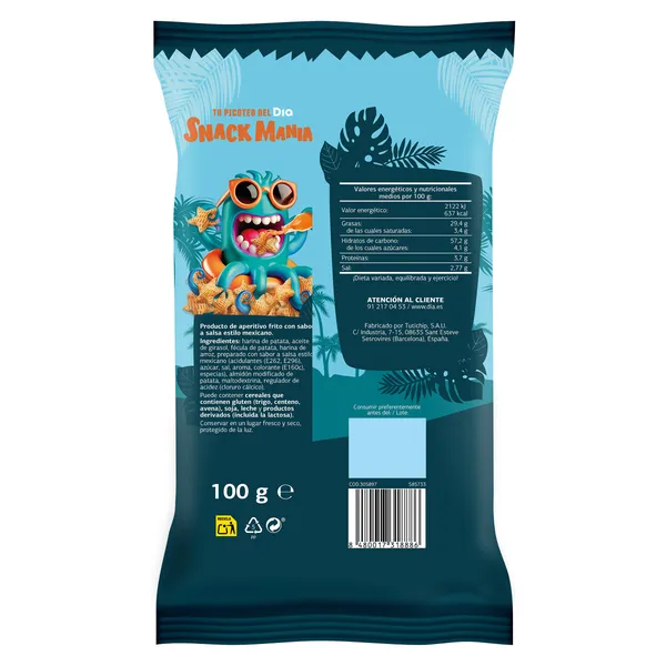 Estrellas al estilo mexicano Snack Maniac de Dia bolsa 100 g 2