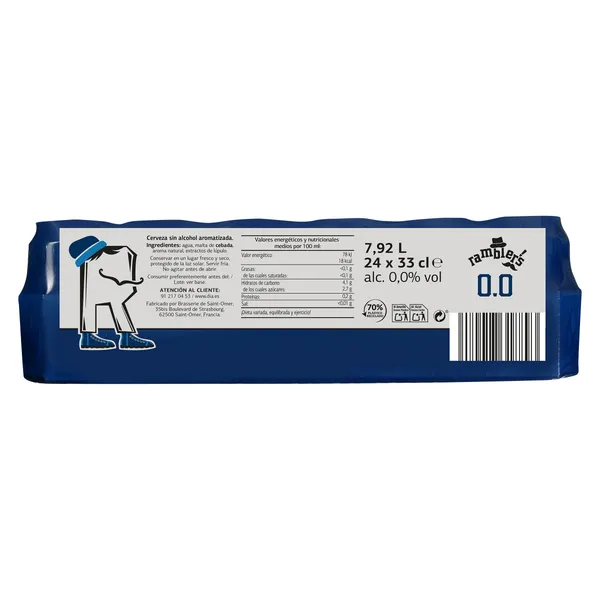Cerveza 0,0% alcohol Ramblers de Dia lata 24 x 33 cl 3