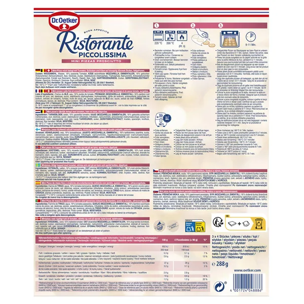 Mini pizzas de jamón y queso Dr. Oetker Ristorante 288 g 2
