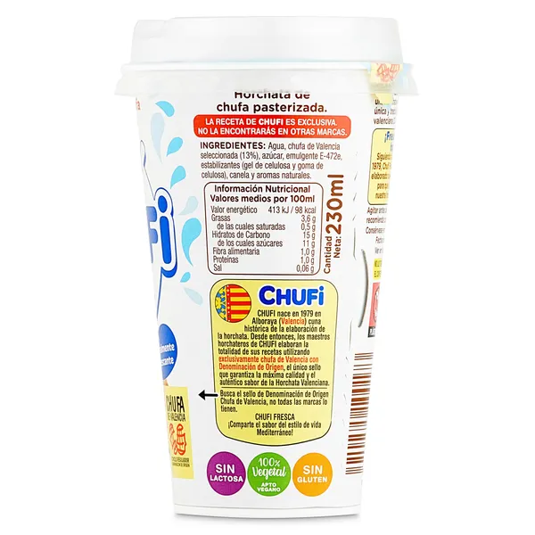 Horchata fresca Chufi vaso 230 ml 2
