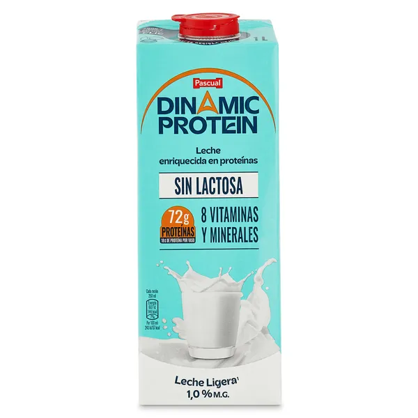 Leche desnatada sin lactosa dinamic protein Pascual 1 L 2