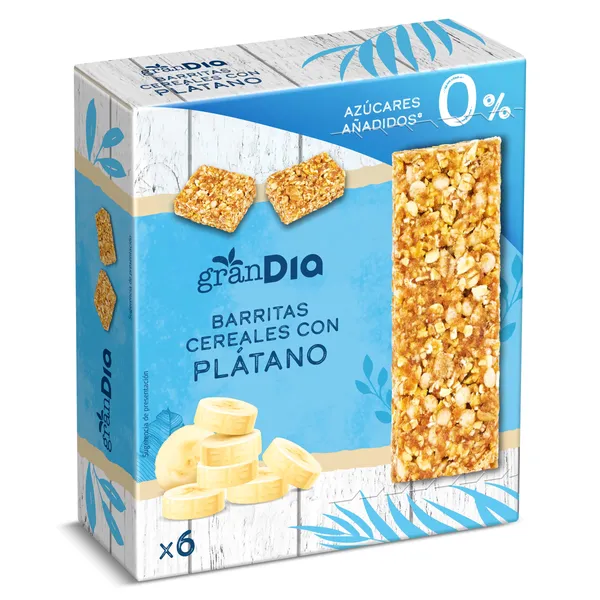 Barritas de cereales con plátano sin azúcares añadidos Gran Dia 150 g 2